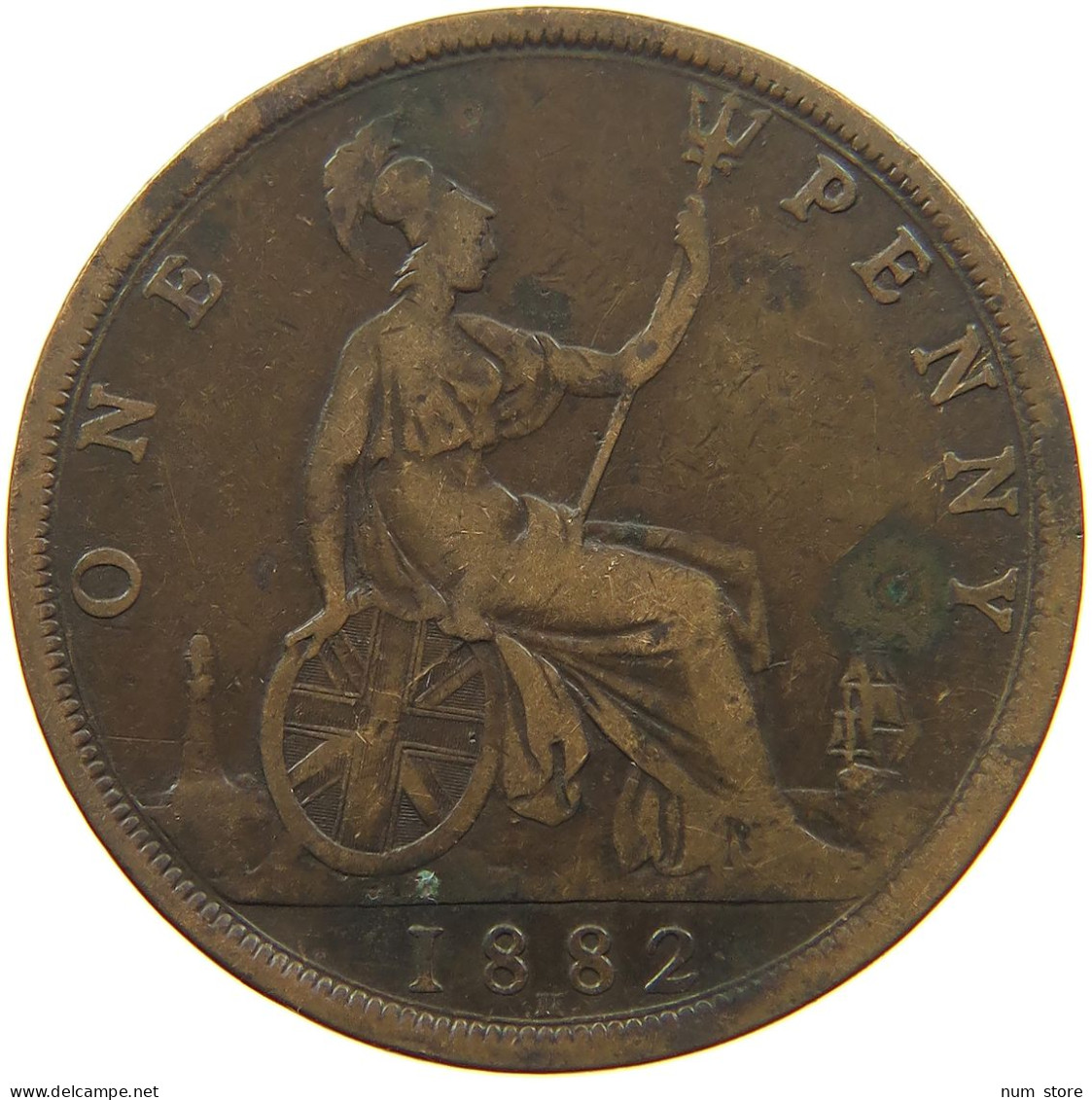 GREAT BRITAIN PENNY 1882 H VICTORIA 1837-1901 #MA 101847 - D. 1 Penny