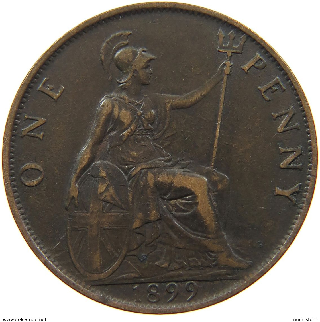 GREAT BRITAIN PENNY 1899 VICTORIA 1837-1901 #MA 101844 - D. 1 Penny