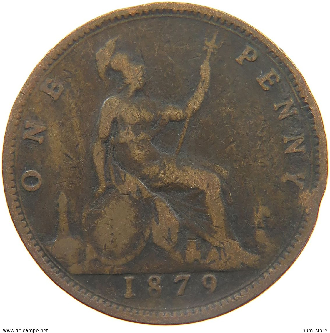 GREAT BRITAIN PENNY 1879 VICTORIA 1837-1901 #MA 023276 - D. 1 Penny