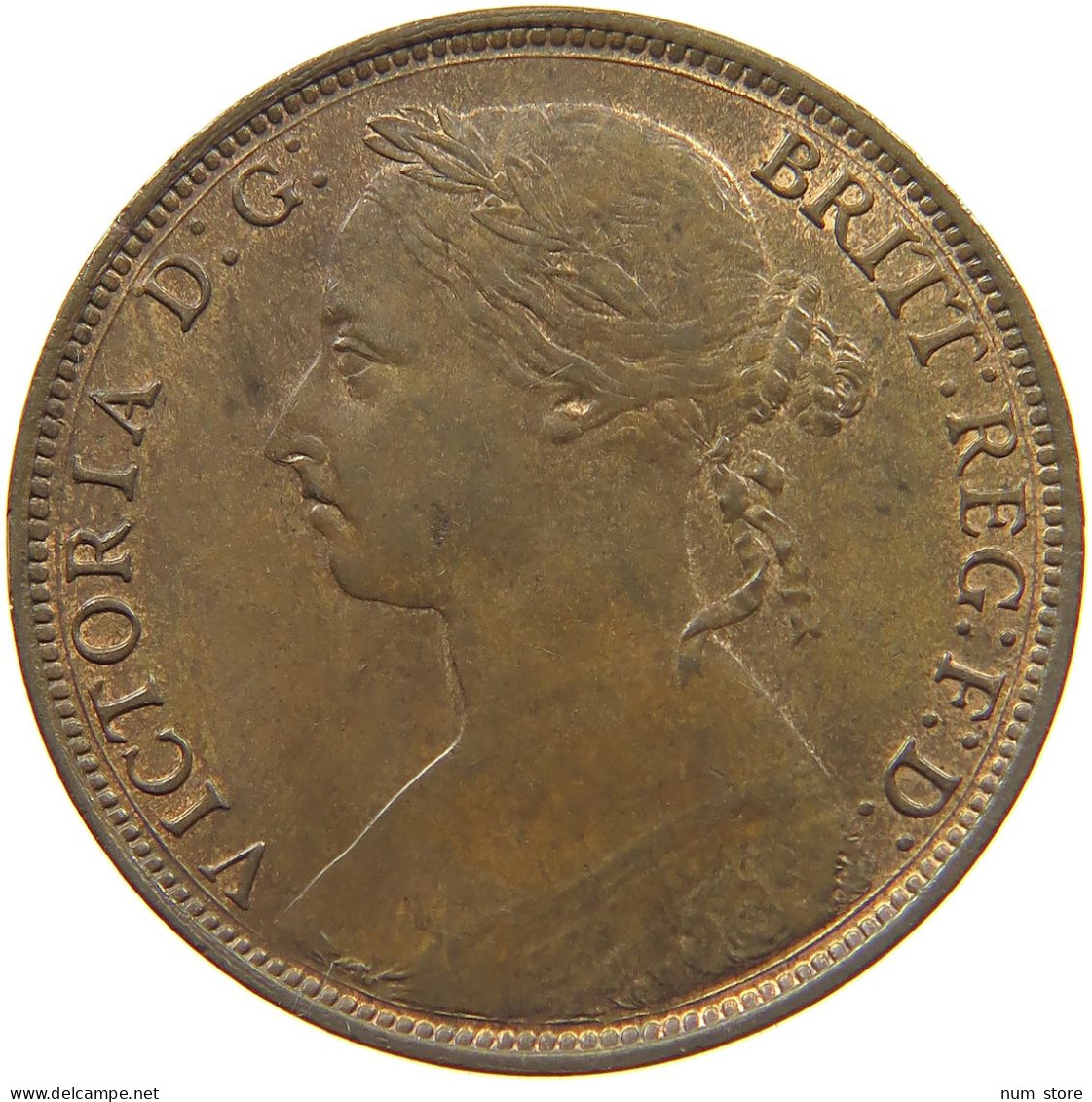 GREAT BRITAIN PENNY 1888 VICTORIA 1837-1901 #MA 022090 - D. 1 Penny