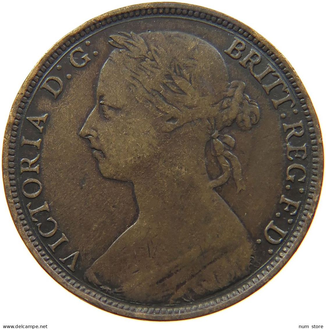 GREAT BRITAIN PENNY 1885 VICTORIA 1837-1901 #MA 101848 - D. 1 Penny