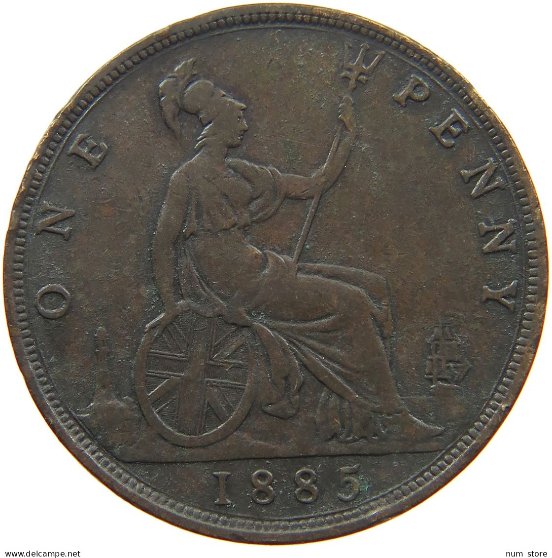 GREAT BRITAIN PENNY 1885 VICTORIA 1837-1901 #MA 101848 - D. 1 Penny