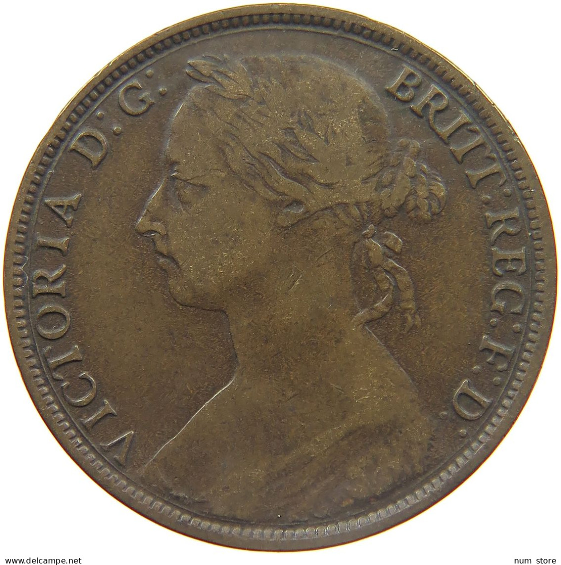 GREAT BRITAIN PENNY 1887 VICTORIA 1837-1901 #MA 023283 - D. 1 Penny
