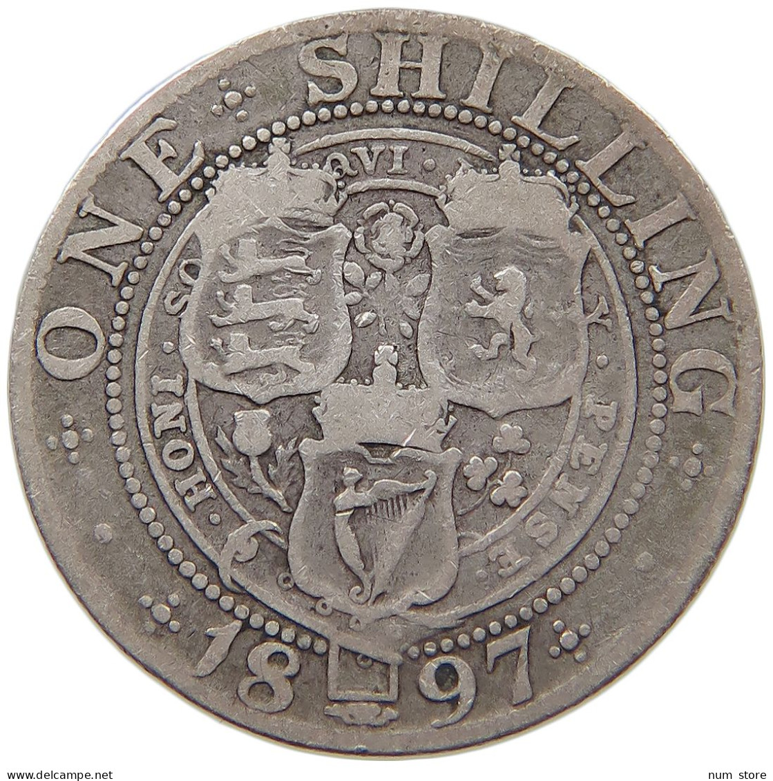 GREAT BRITAIN SHILLING 1897 VICTORIA 1837-1901 #MA 023313 - I. 1 Shilling