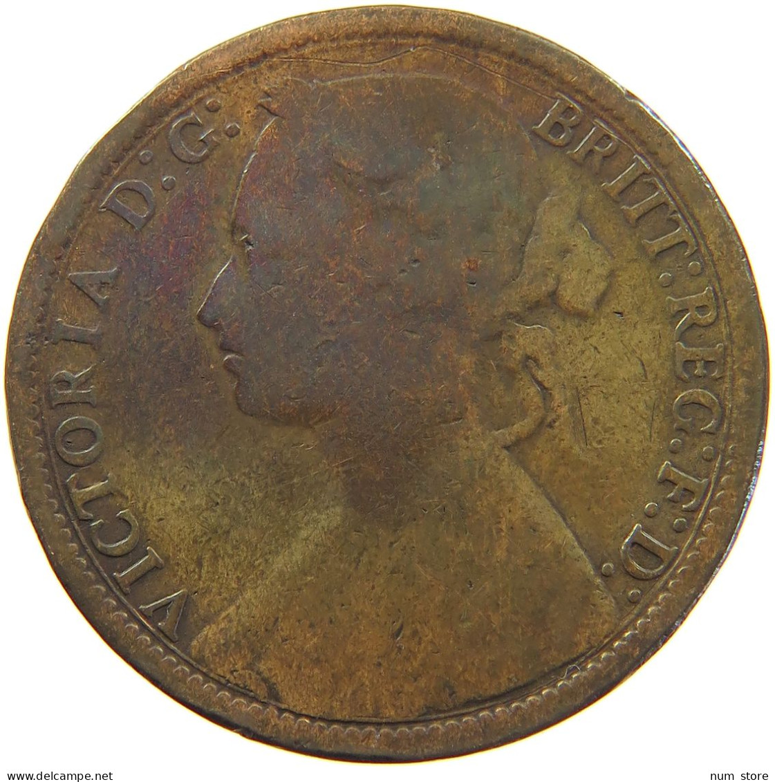 GREAT BRITAIN PENNY 1874 H VICTORIA 1837-1901 #MA 063513 - D. 1 Penny