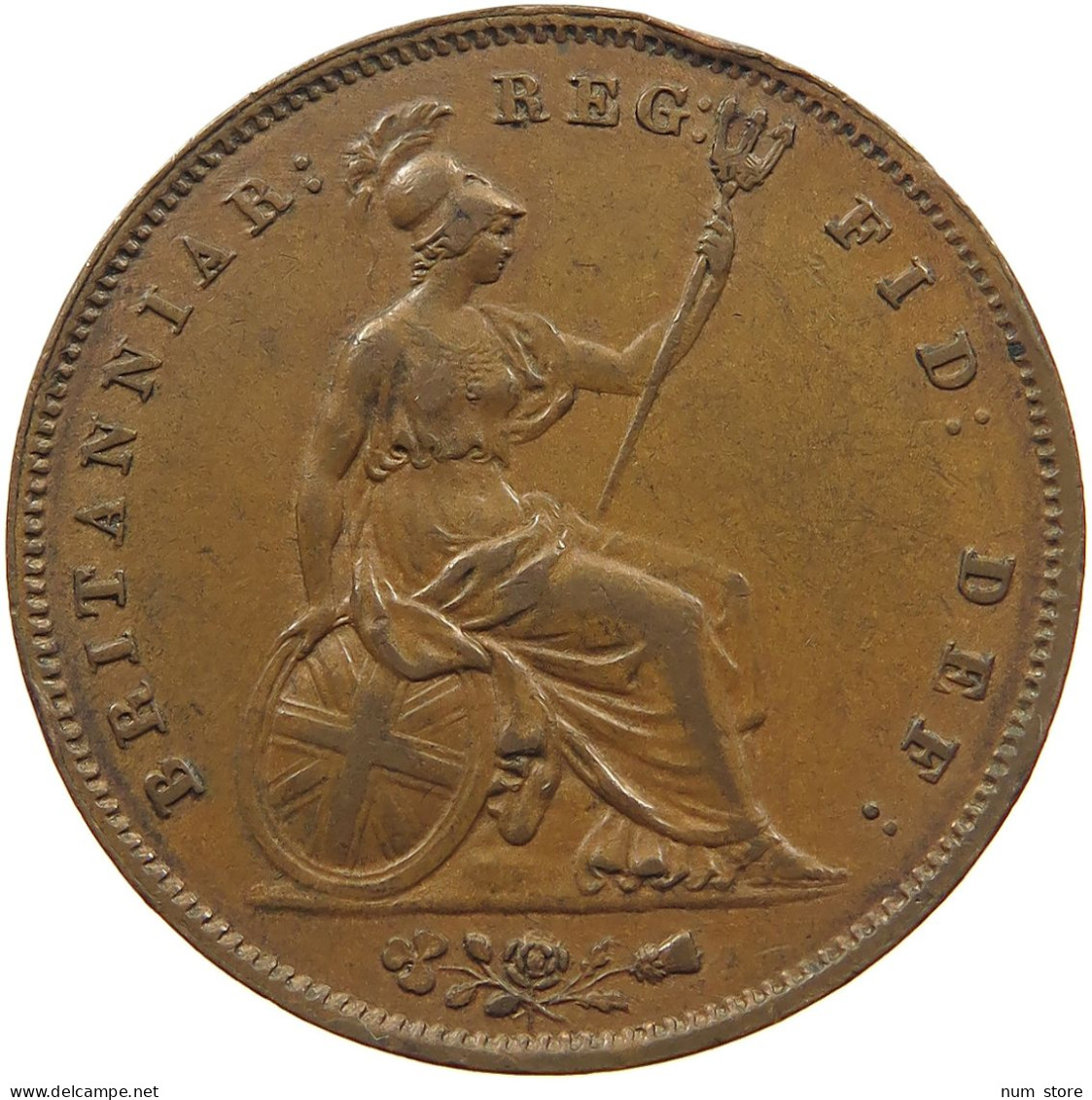 GREAT BRITAIN PENNY 1853 VICTORIA 1837-1901 #MA 022964 - D. 1 Penny