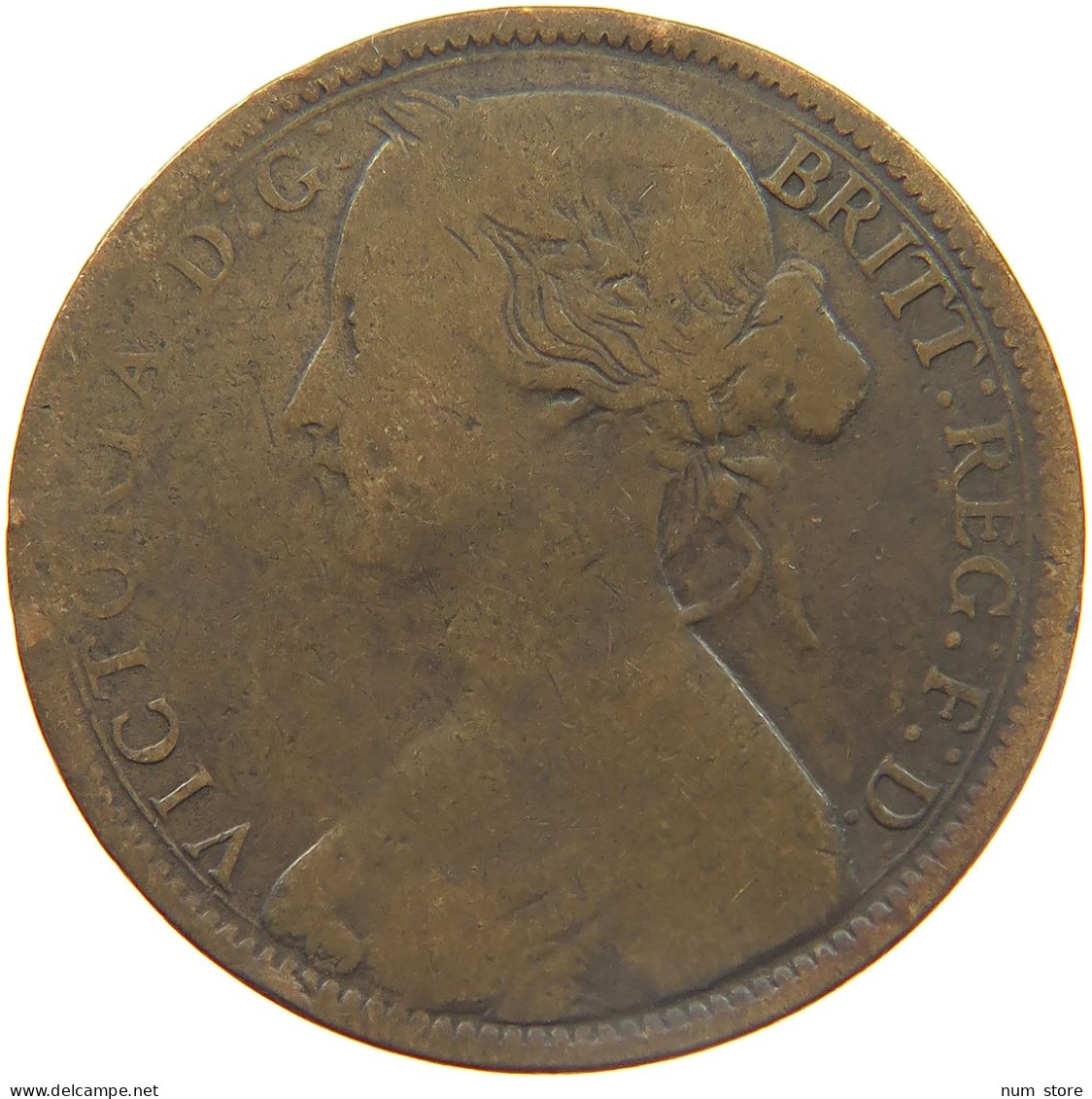 GREAT BRITAIN PENNY 1862 VICTORIA 1837-1901 #MA 023278 - D. 1 Penny