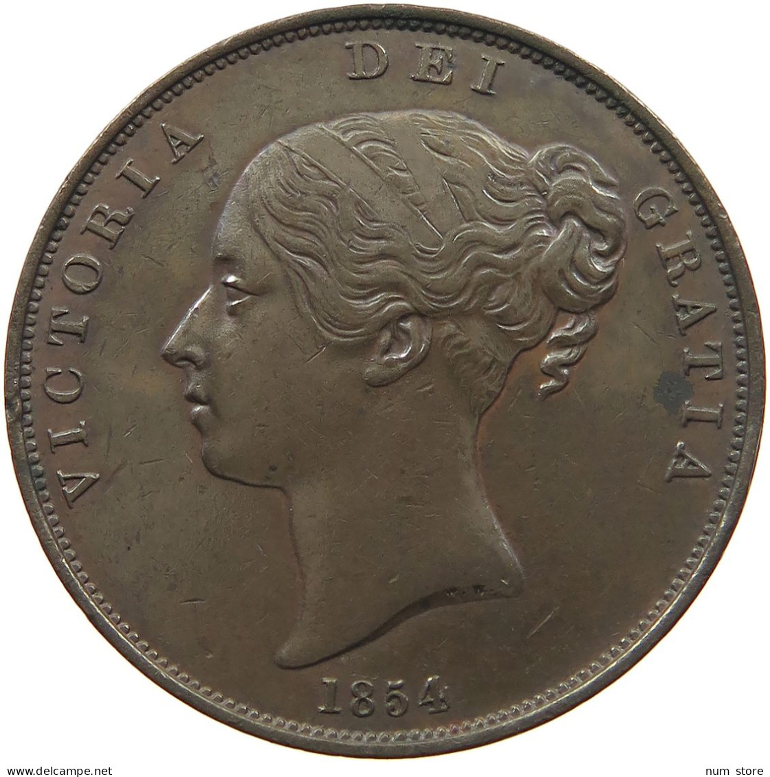 GREAT BRITAIN PENNY 1854 VICTORIA 1837-1901 #MA 022966 - D. 1 Penny