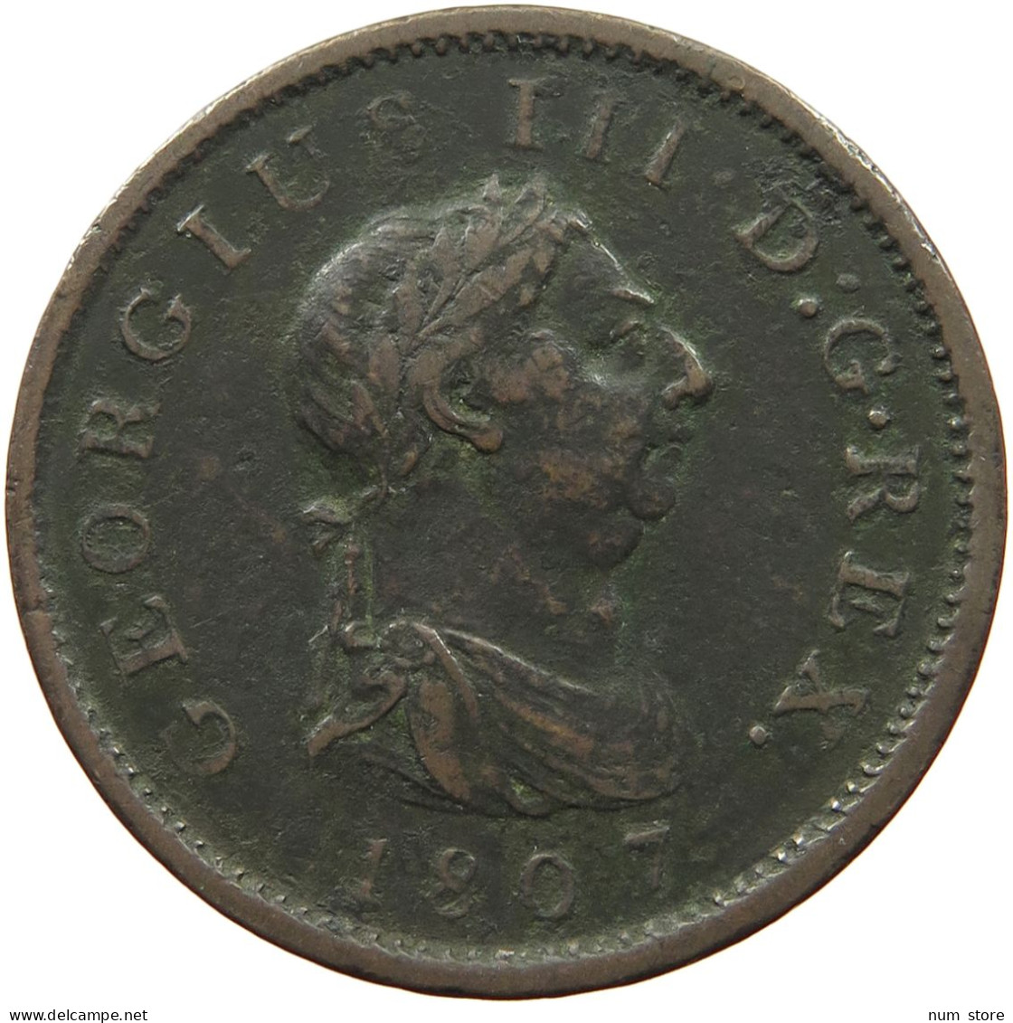 GREAT BRITAIN PENNY 1807 GEORGE III. 1760-1820 #MA 001560 - C. 1 Penny