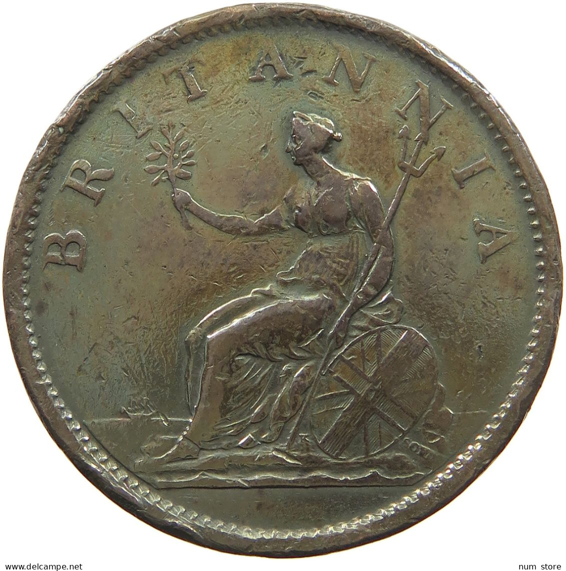 GREAT BRITAIN PENNY 1807 GEORGE III. 1760-1820 #MA 023012 - C. 1 Penny