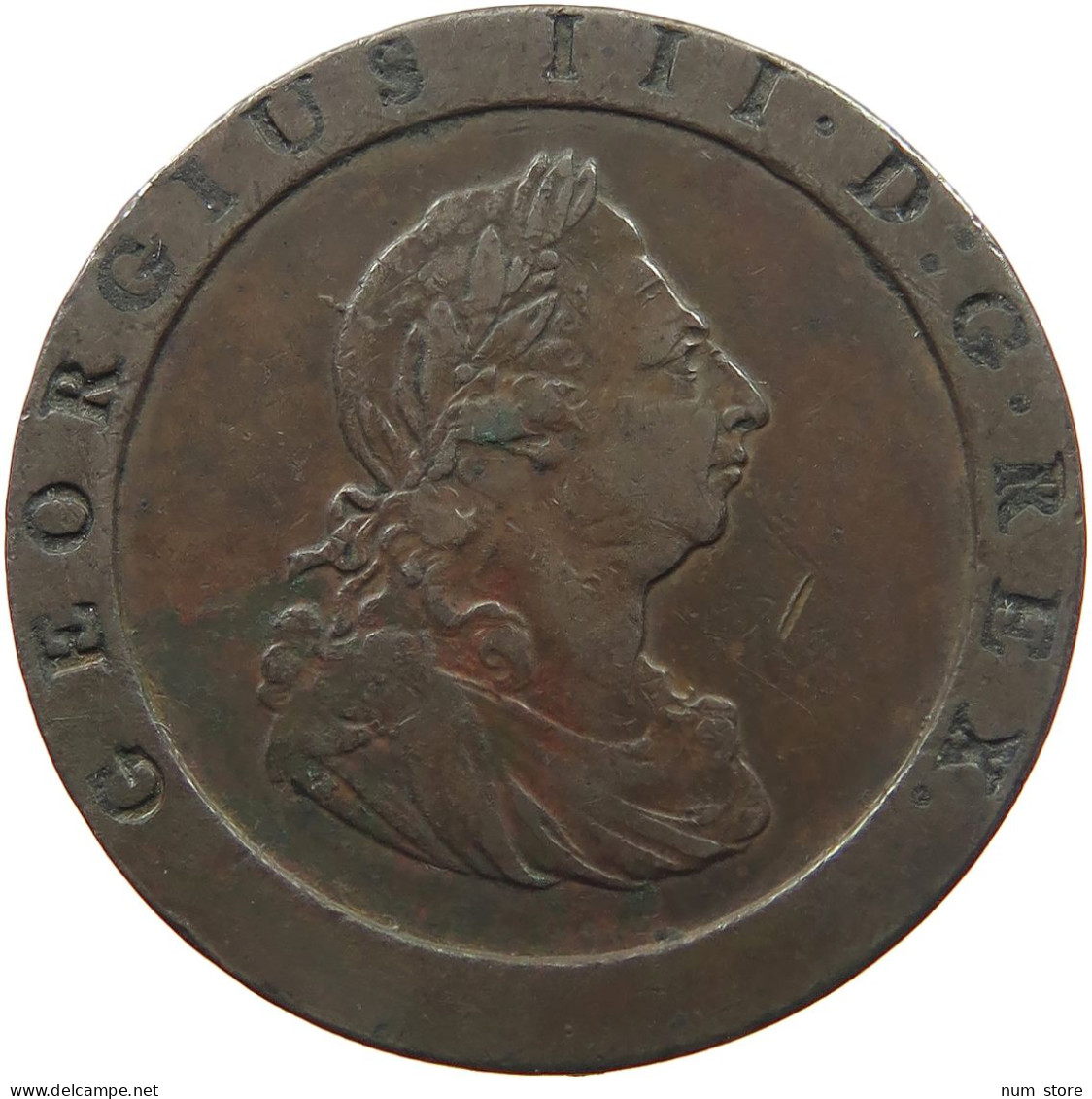 GREAT BRITAIN PENNY 1797 GEORGE III. 1760-1820 CARTWHEEL #MA 023008 - C. 1 Penny