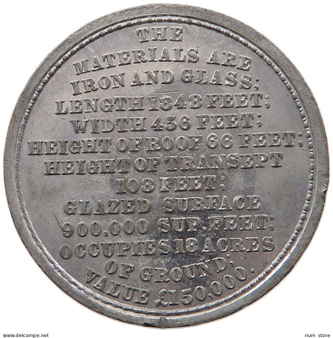 GREAT BRITAIN MEDAL 1851 INDUSTRIAL EXHIBITION 1851 LONDON #MA 104421 - Other & Unclassified