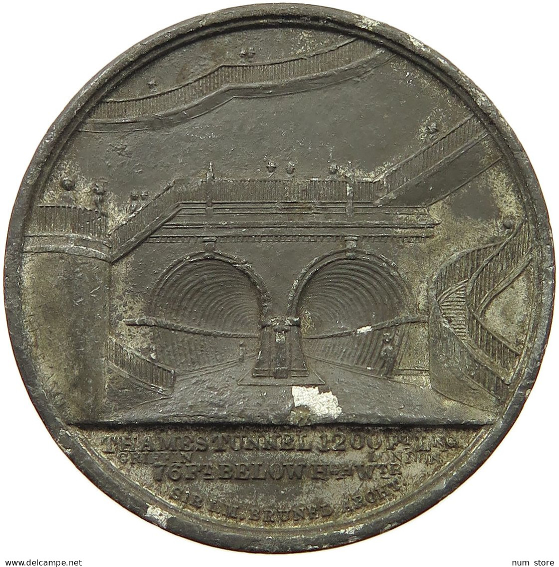 GREAT BRITAIN MEDAL 1843 THAMES TUNNEL #MA 024100 - Andere & Zonder Classificatie