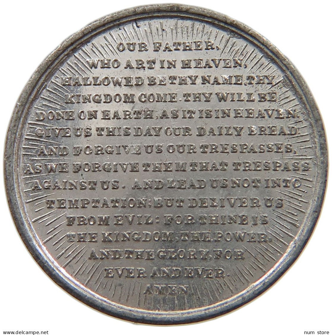 GREAT BRITAIN MEDAILLE N.D. RELIGIOUS MEDAL, OUR LORD AND SOVIOUR, JESUS, ZINC #MA 022910 - Other & Unclassified