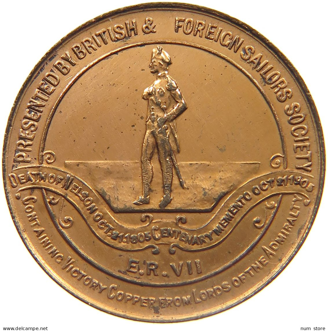 GREAT BRITAIN MEDAILLE 1805 MEDAL PRESENTED BY BRITISH & FOREIGN SAILORS #MA 023074 - Other & Unclassified