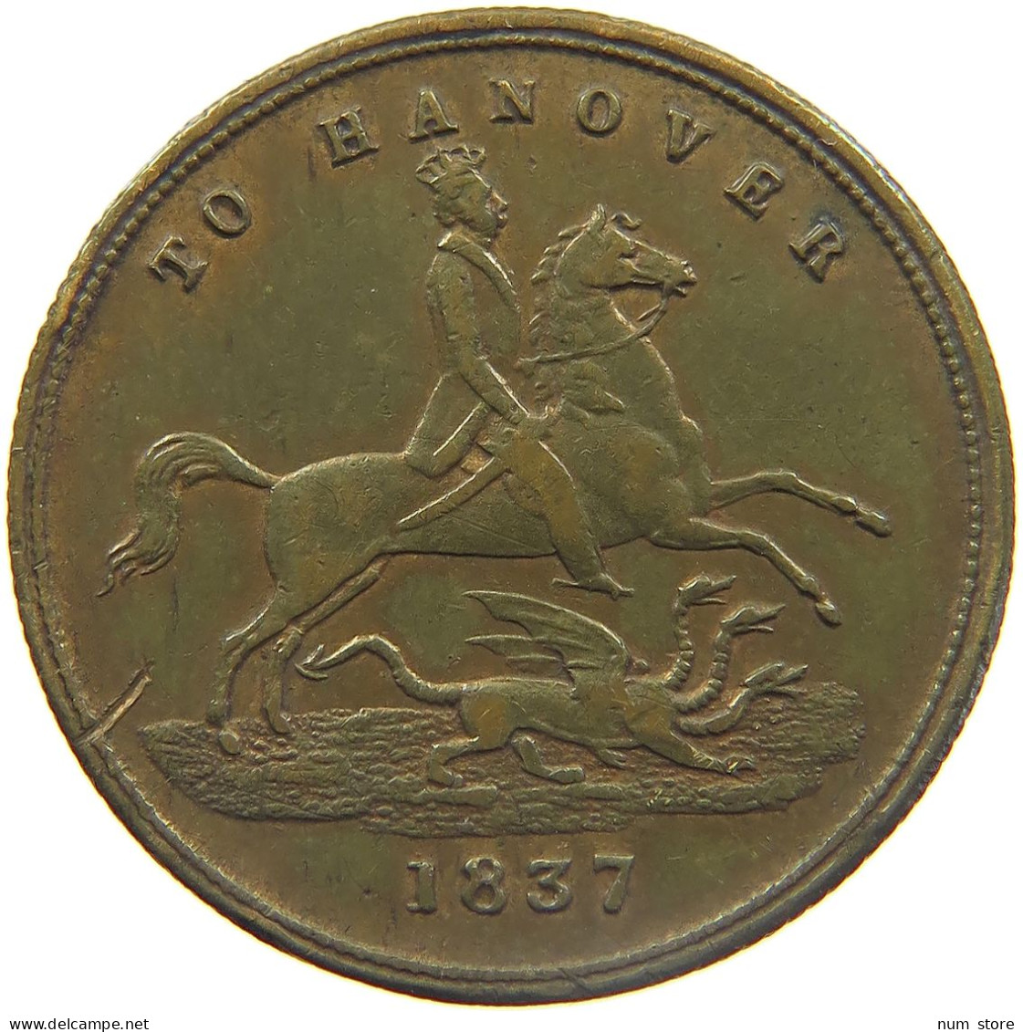 GREAT BRITAIN JETON 1837 VICTORIA 1837-1901 TO HANOVER #MA 023412 - Otros & Sin Clasificación