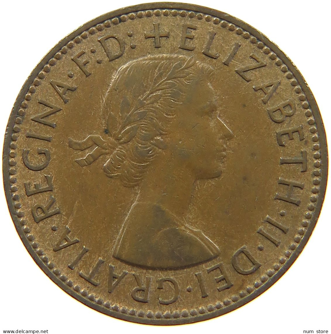 GREAT BRITAIN HALFPENNY 1955 ELIZABETH II. (1952-) #MA 063525 - K. 1/2 Crown