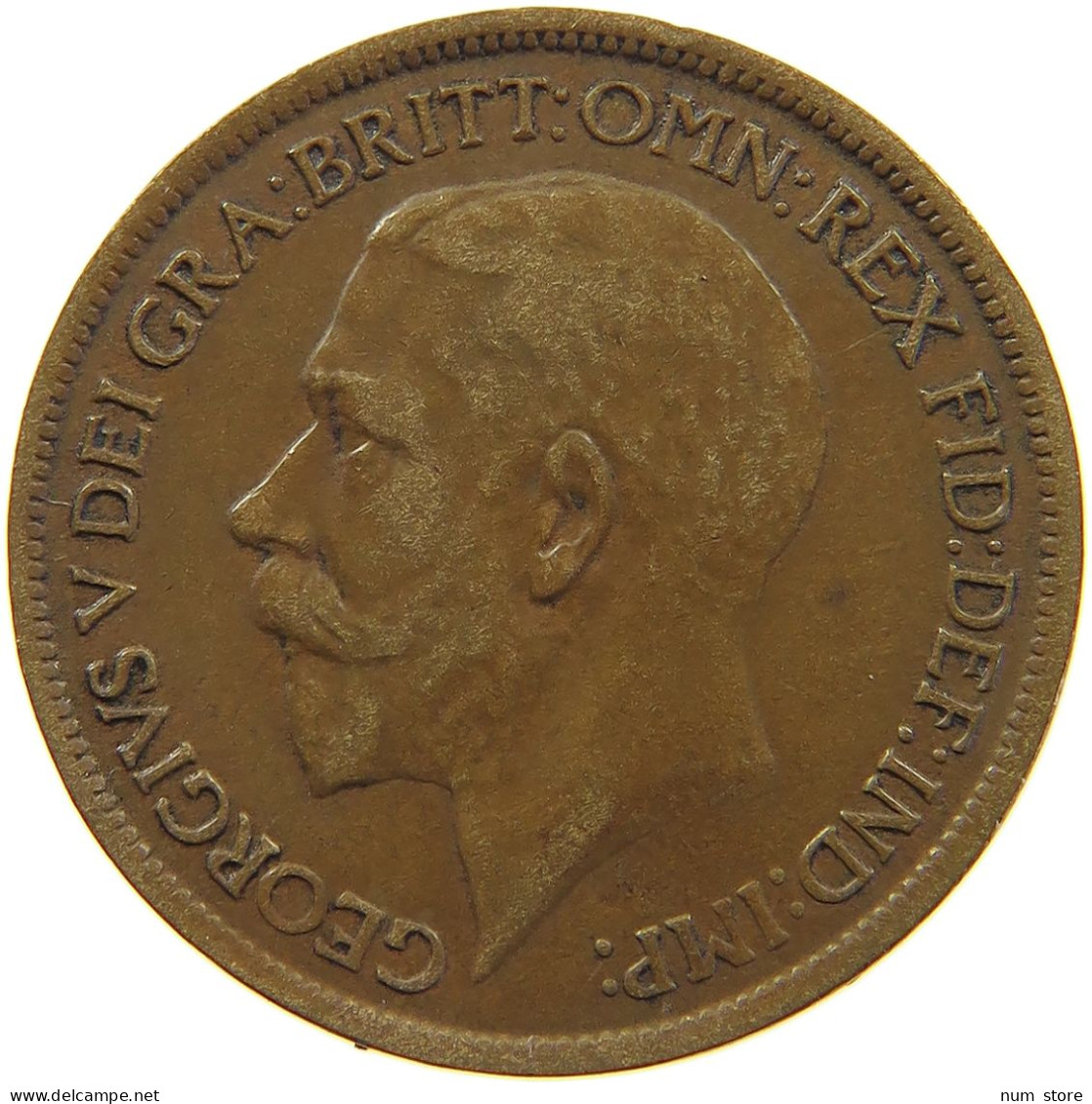 GREAT BRITAIN HALFPENNY 1919 GEORGE V. (1910-1936) #MA 063516 - K. 1/2 Crown