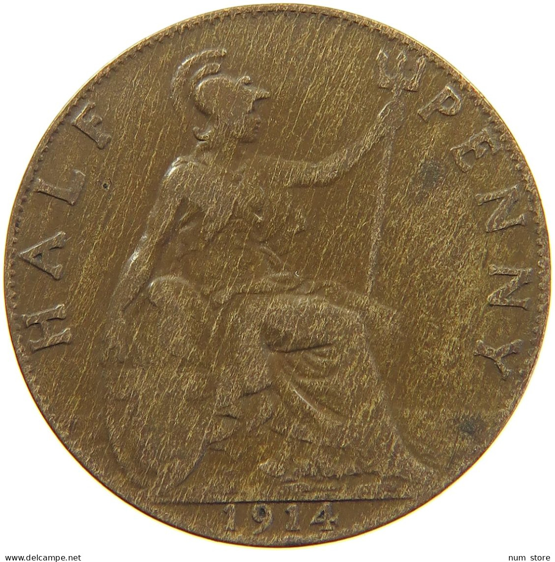 GREAT BRITAIN HALFPENNY 1914 GEORGE V. (1910-1936) #MA 063522 - K. 1/2 Crown