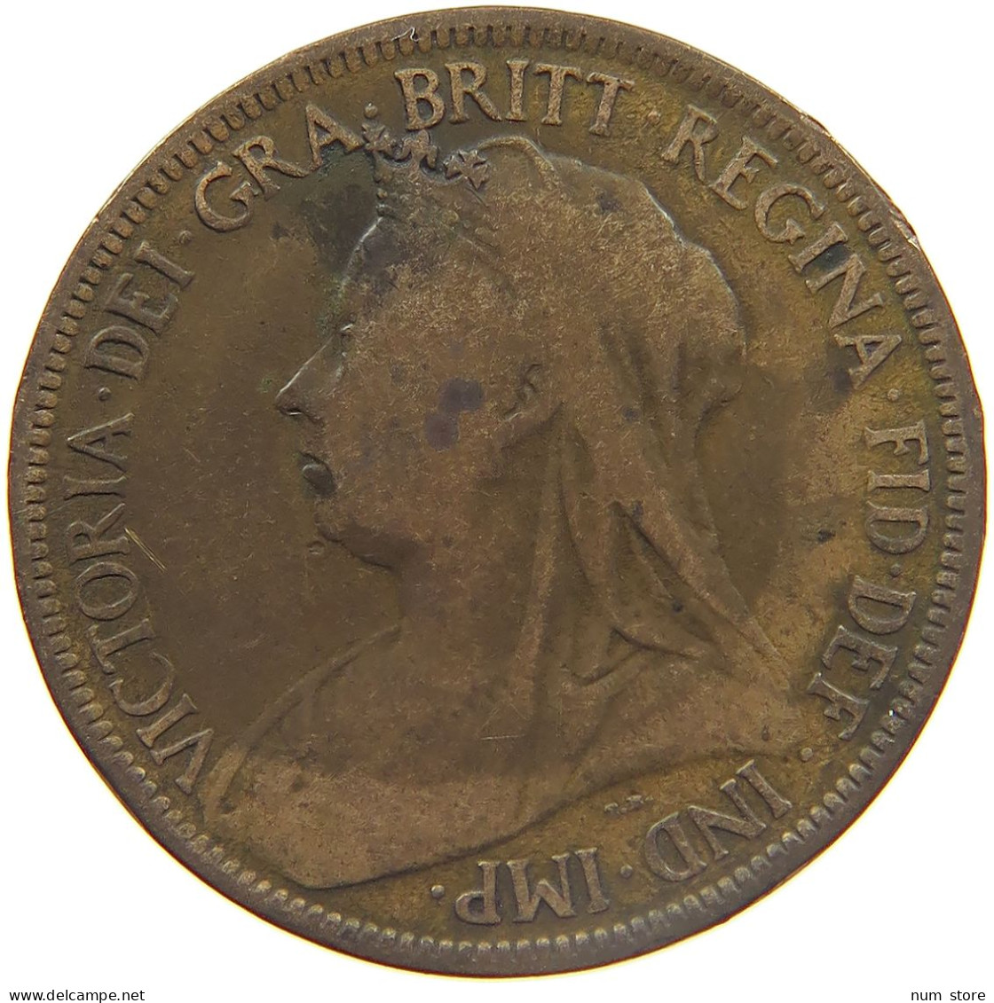 GREAT BRITAIN HALFPENNY 1897 VICTORIA 1837-1901 #MA 023293 - K. 1/2 Crown