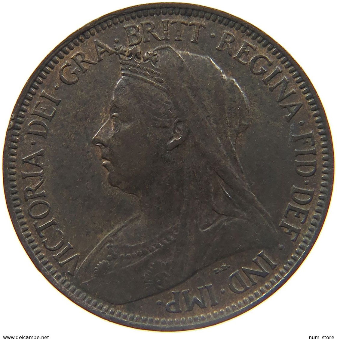 GREAT BRITAIN HALFPENNY 1898 VICTORIA 1837-1901 #MA 022980 - K. 1/2 Crown