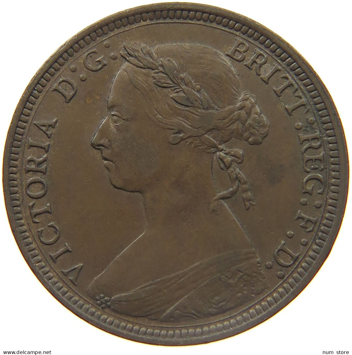 GREAT BRITAIN HALFPENNY 1891 VICTORIA 1837-1901 #MA 022976 - K. 1/2 Crown