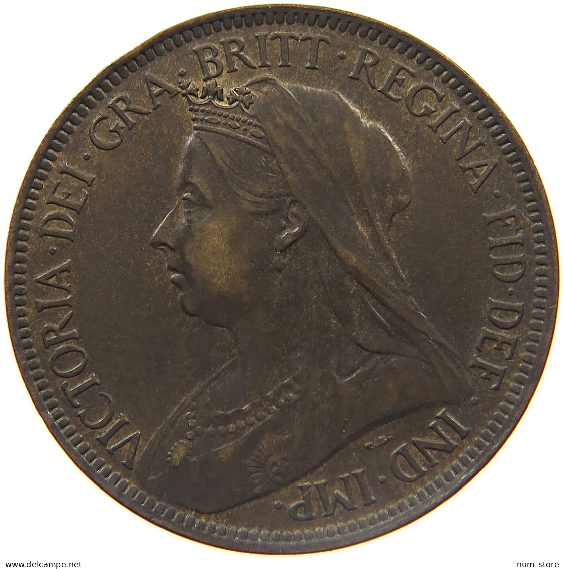 GREAT BRITAIN HALFPENNY 1899 VICTORIA 1837-1901 #MA 022979 - K. 1/2 Crown