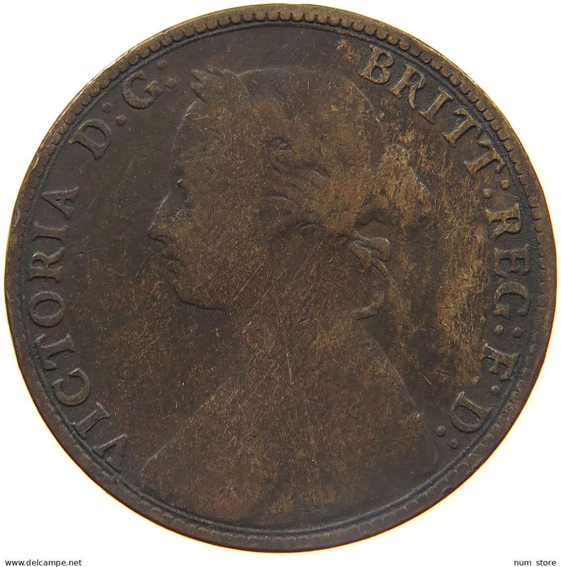 GREAT BRITAIN HALFPENNY 1874 H VICTORIA 1837-1901 #MA 023287 - K. 1/2 Crown