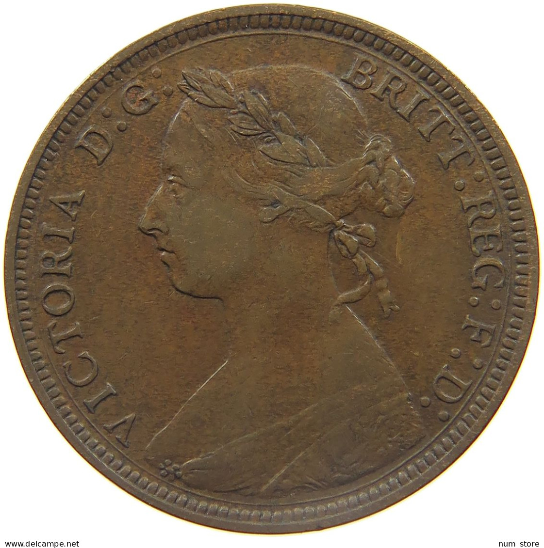 GREAT BRITAIN HALFPENNY 1884 VICTORIA 1837-1901 #MA 022974 - K. 1/2 Crown