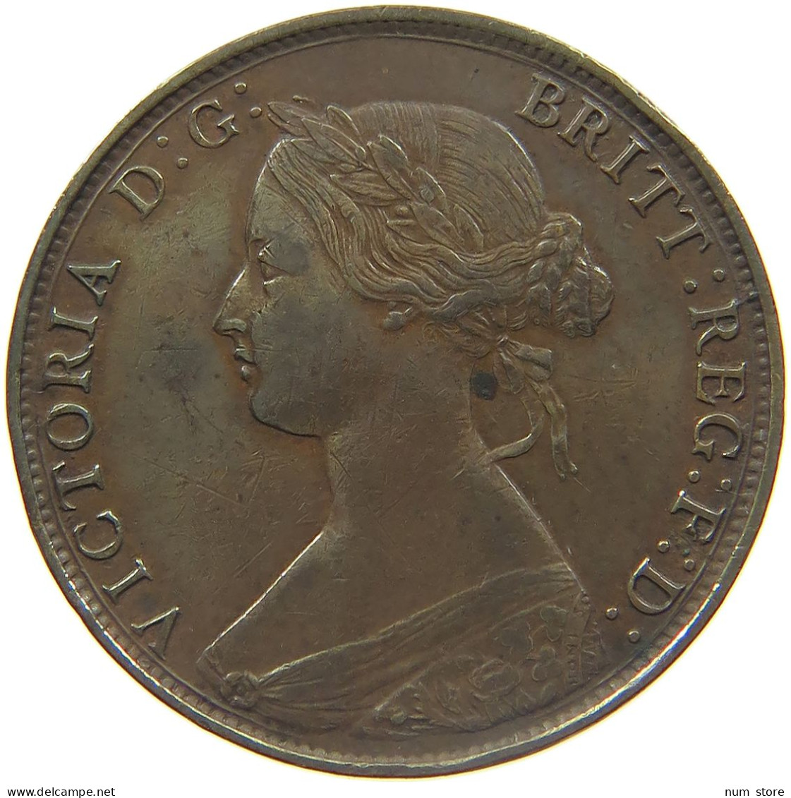 GREAT BRITAIN HALFPENNY 1861 VICTORIA 1837-1901 #MA 022977 - K. 1/2 Crown