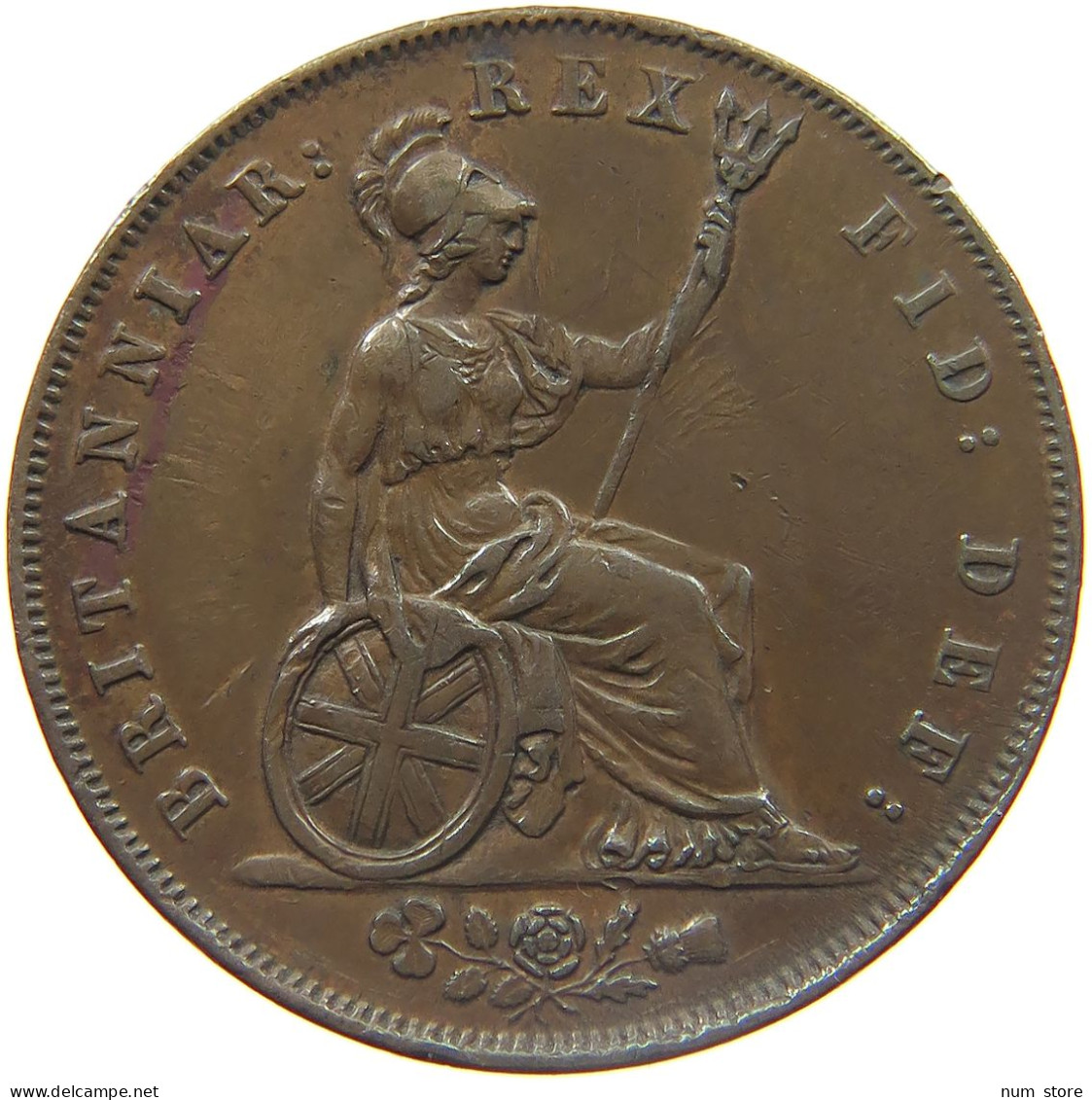 GREAT BRITAIN HALFPENNY 1827 GEORGE IV. (1820-1830) #MA 023000 - K. 1/2 Crown