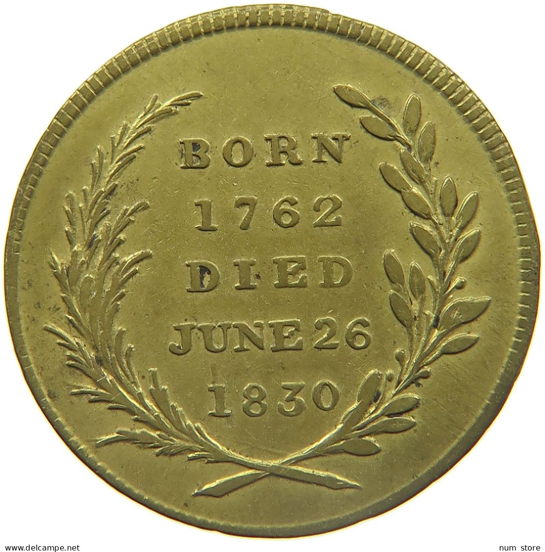 GREAT BRITAIN JETON 1830 GEORGE IV. (1820-1830) BORN 1762 DIED 1830 #MA 023430 - Other & Unclassified