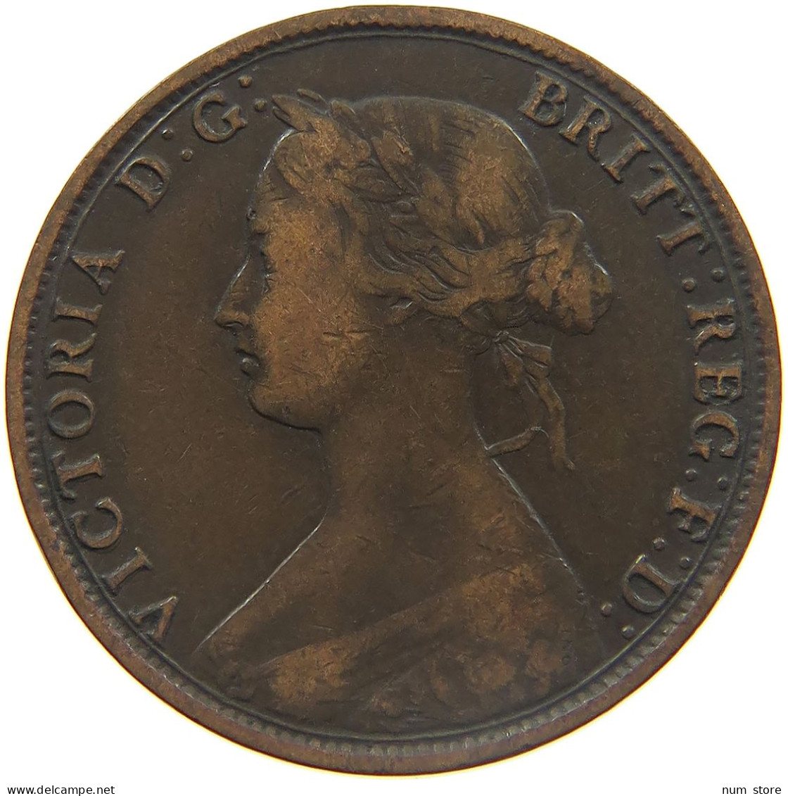 GREAT BRITAIN HALFPENNY 1863 VICTORIA 1837-1901 #MA 023290 - K. 1/2 Crown