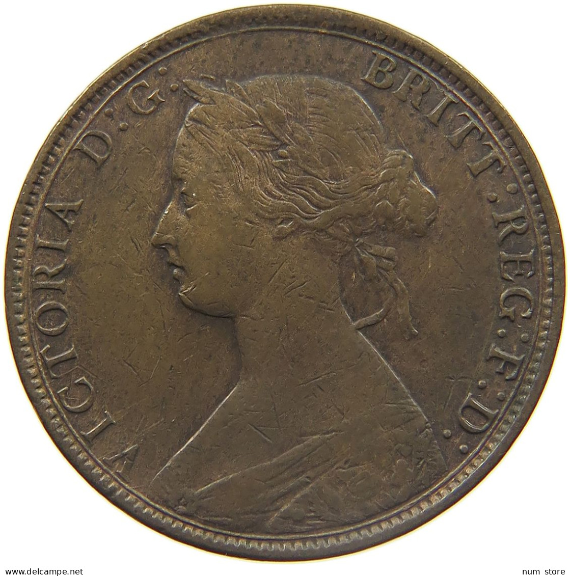 GREAT BRITAIN HALFPENNY 1862 VICTORIA 1837-1901 #MA 022978 - K. 1/2 Crown