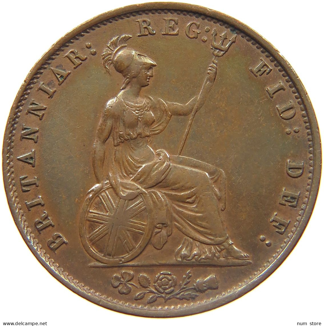 GREAT BRITAIN HALFPENNY 1853 VICTORIA 1837-1901 #MA 022972 - K. 1/2 Crown