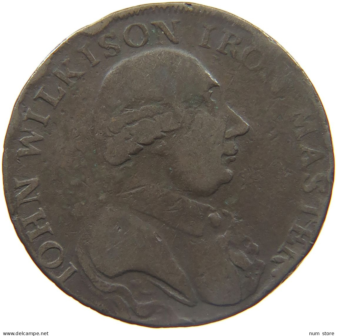 GREAT BRITAIN HALFPENNY 1792 JOHN WILKINSON IRON MASTER #MA 023075 - I. 1/2 Crown