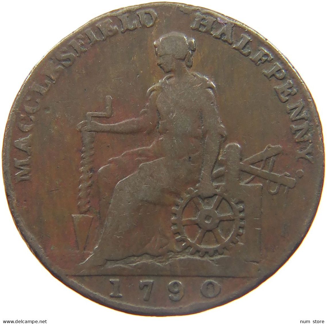 GREAT BRITAIN HALFPENNY 1790 MACCLESFIELD #MA 023070 - I. 1/2 Crown