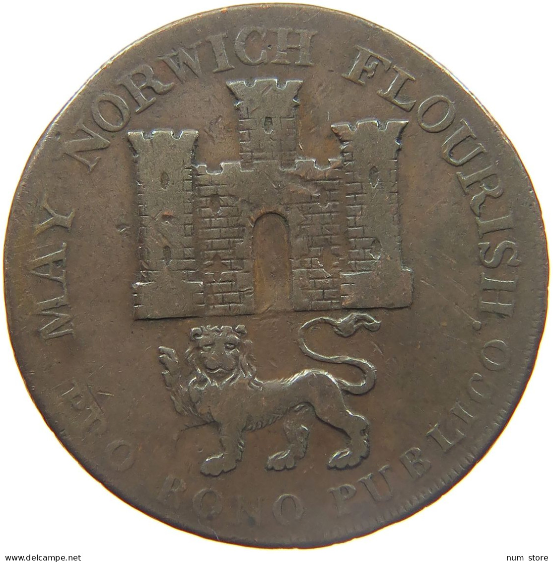 GREAT BRITAIN HALFPENNY 1792 NORWICH #MA 023072 - I. 1/2 Crown