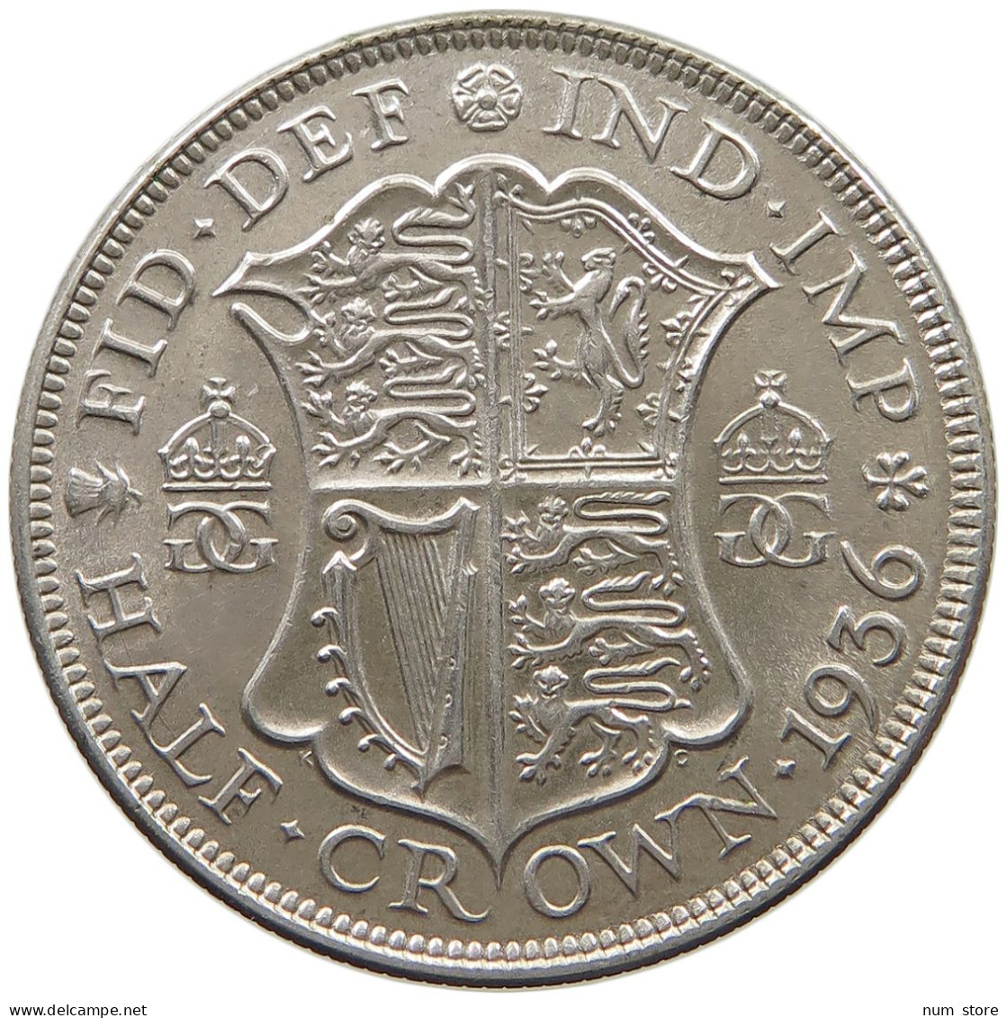 GREAT BRITAIN HALFCROWN 1936 GEORGE V. (1910-1936) #MA 023336 - K. 1/2 Crown