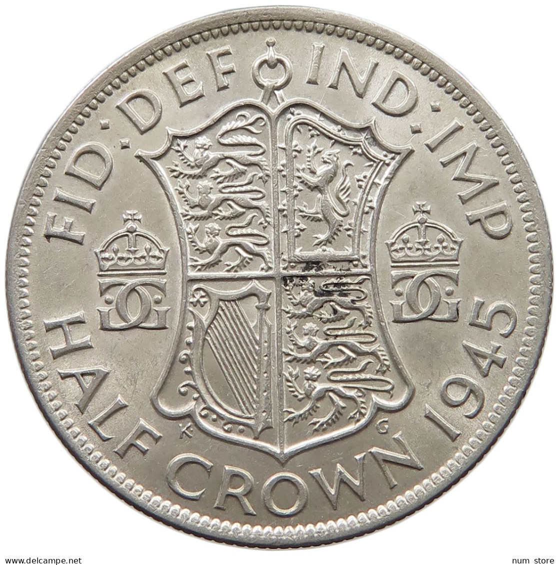 GREAT BRITAIN HALFCROWN 1945 GEORGE VI. (1936-1952) #MA 023032 - K. 1/2 Crown