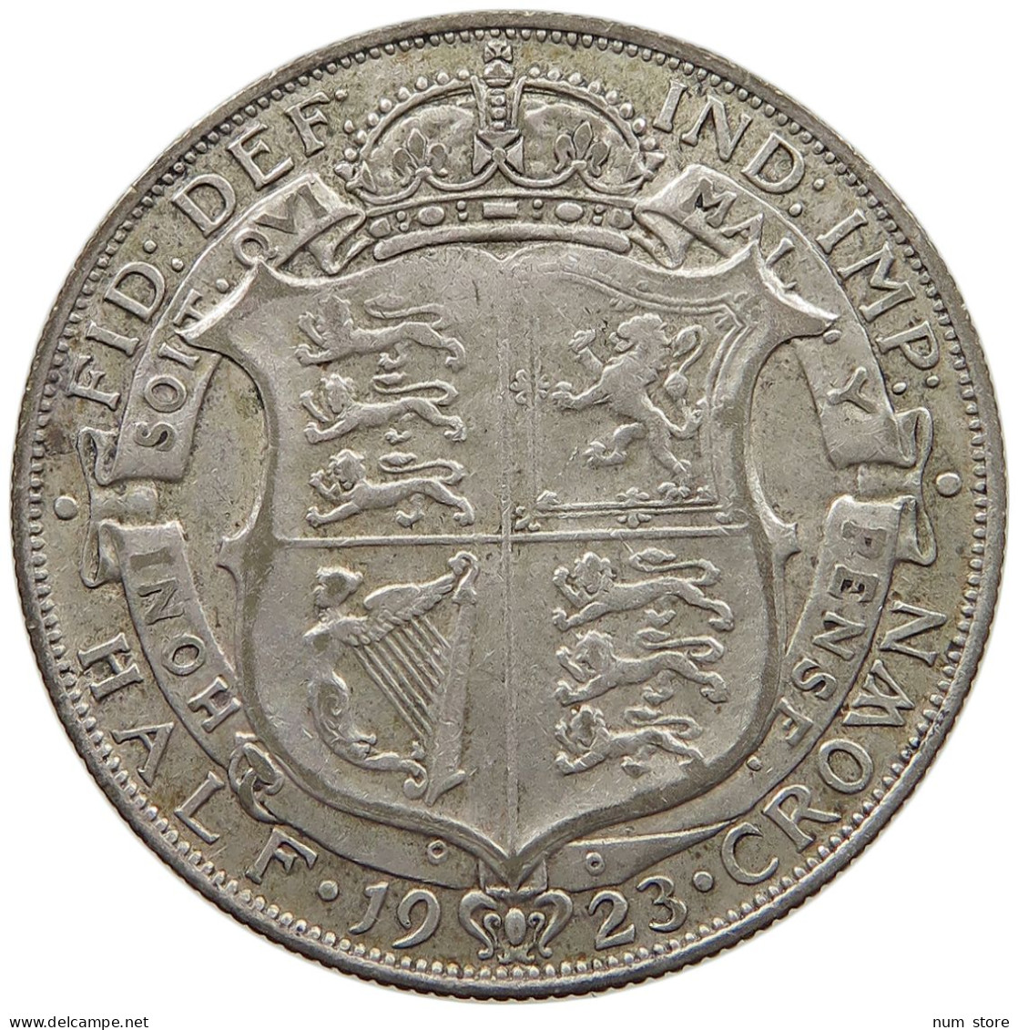 GREAT BRITAIN HALFCROWN 1923 GEORGE V. (1910-1936) #MA 023338 - K. 1/2 Crown