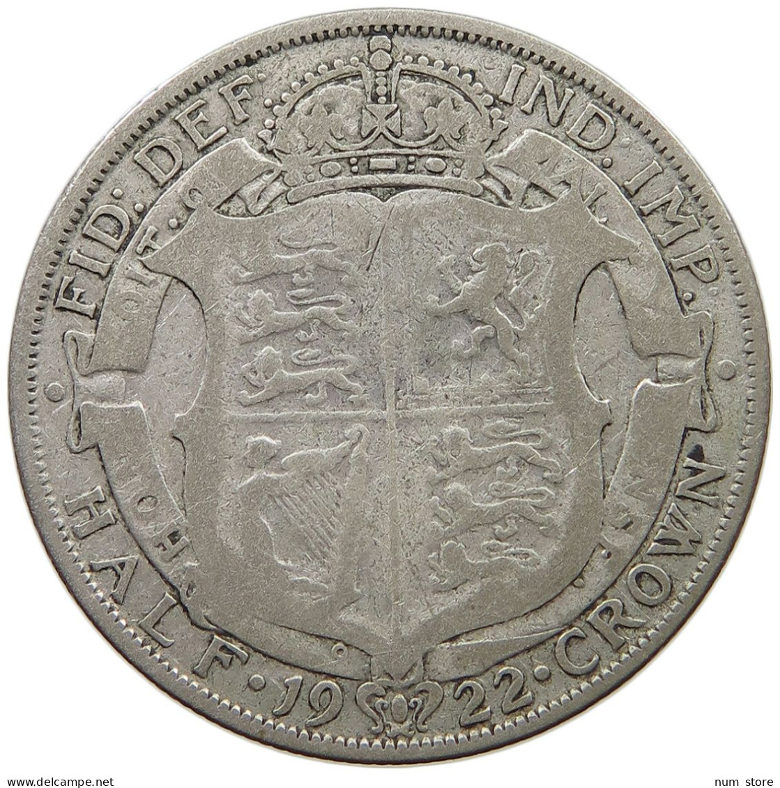 GREAT BRITAIN HALFCROWN 1922 GEORGE V. (1910-1936) #MA 023337 - K. 1/2 Crown