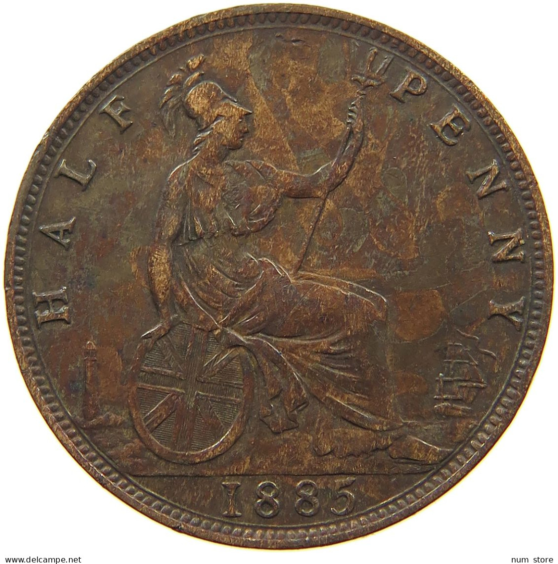 GREAT BRITAIN HALF PENNY 1885 VICTORIA 1837-1901 #MA 021750 - A. 1/4 - 1/3 - 1/2 Farthing