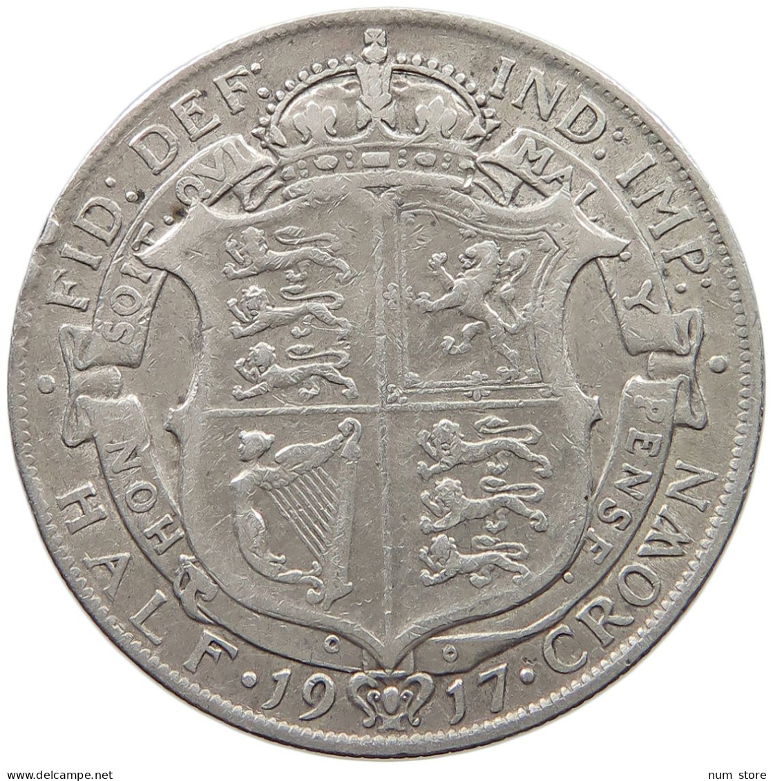 GREAT BRITAIN HALFCROWN 1917 GEORGE V. (1910-1936) #MA 023335 - K. 1/2 Crown