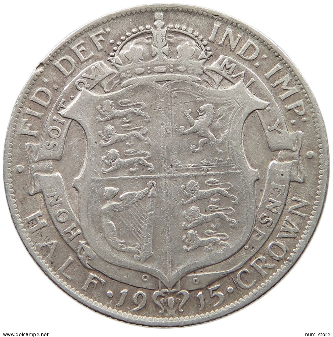 GREAT BRITAIN HALFCROWN 1915 GEORGE V. (1910-1936) #MA 023339 - K. 1/2 Crown