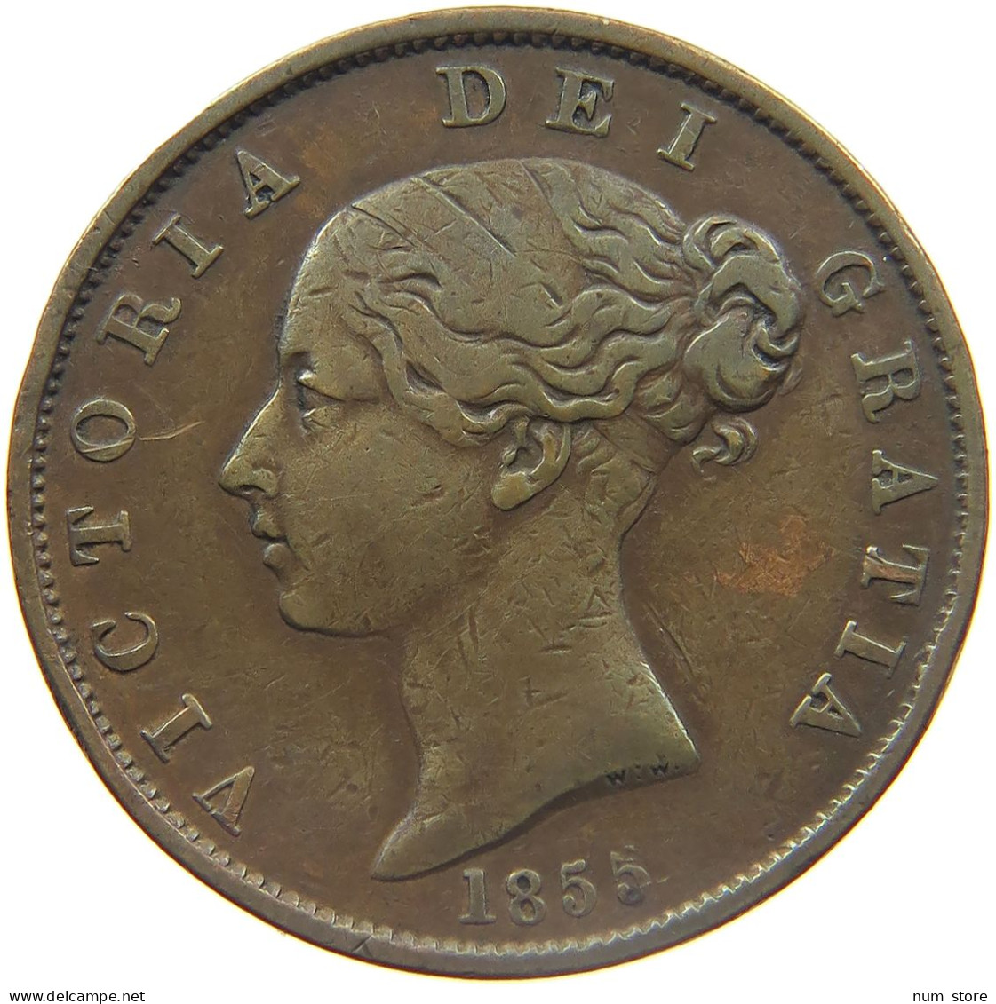GREAT BRITAIN HALFPENNY 1855 VICTORIA 1837-1901 #MA 022971 - K. 1/2 Crown