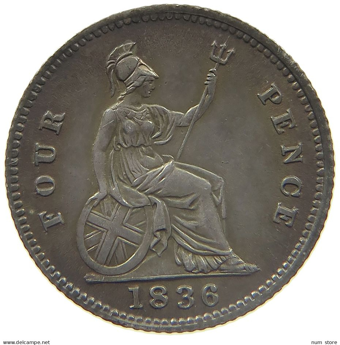 GREAT BRITAIN FOURPENCE 1836 WILLIAM IV. (1830-1837) #MA 023020 - G. 4 Pence/ Groat