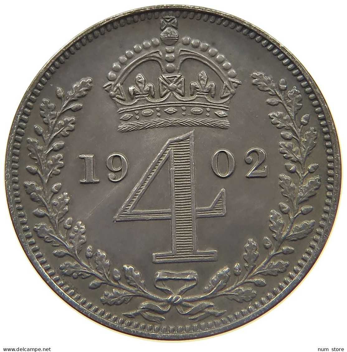 GREAT BRITAIN FOURPENCE 1902 EDWARD VII., 1901 - 1910 #MA 023058 - G. 4 Pence