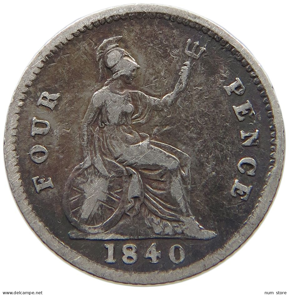 GREAT BRITAIN FOURPENCE 1840 VICTORIA 1837-1901 #MA 024847 - G. 4 Pence/ Groat