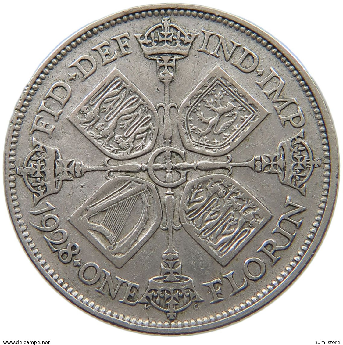 GREAT BRITAIN FLORIN 1928 GEORGE V. (1910-1936) #MA 023341 - J. 1 Florin / 2 Schillings